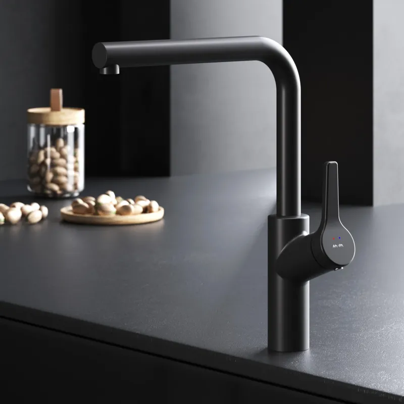 FXB05022 Küchenarmatur X-Joy S Spültischarmatur Küche Spültisch-Einhebelmischer, Schwarz ampm-store.de