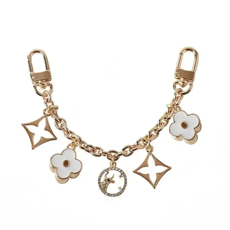 Decorative Bag Chain Floral Charm Pendant with Metal Accents - Product detail 4