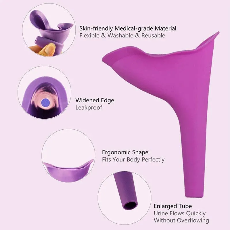 Womens Standing Urinal Ergonomic Silicone Funnel - Detailed view