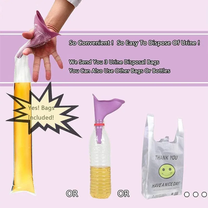 Womens Standing Urinal Ergonomic Silicone Funnel - Product example