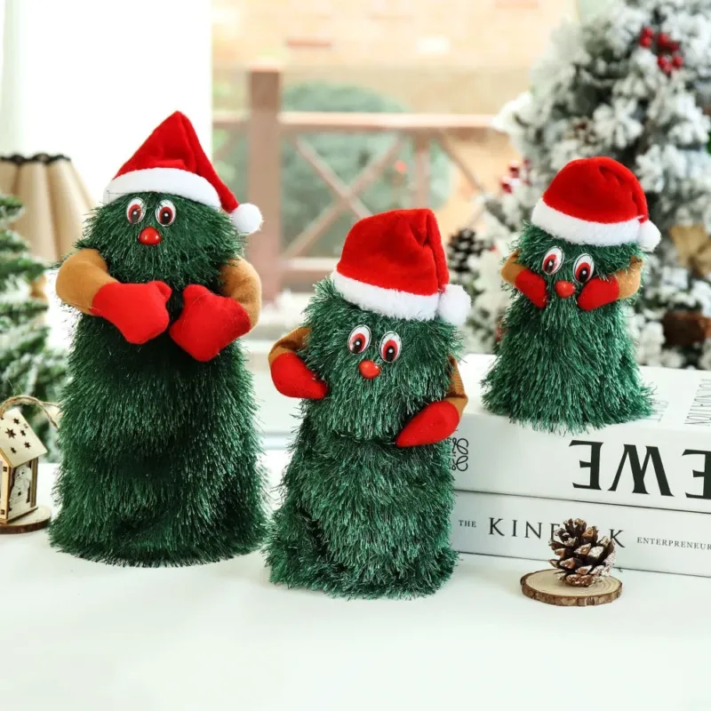 Animated Musical Christmas Tree Dancing Plush Holiday Decoration - Detailed view