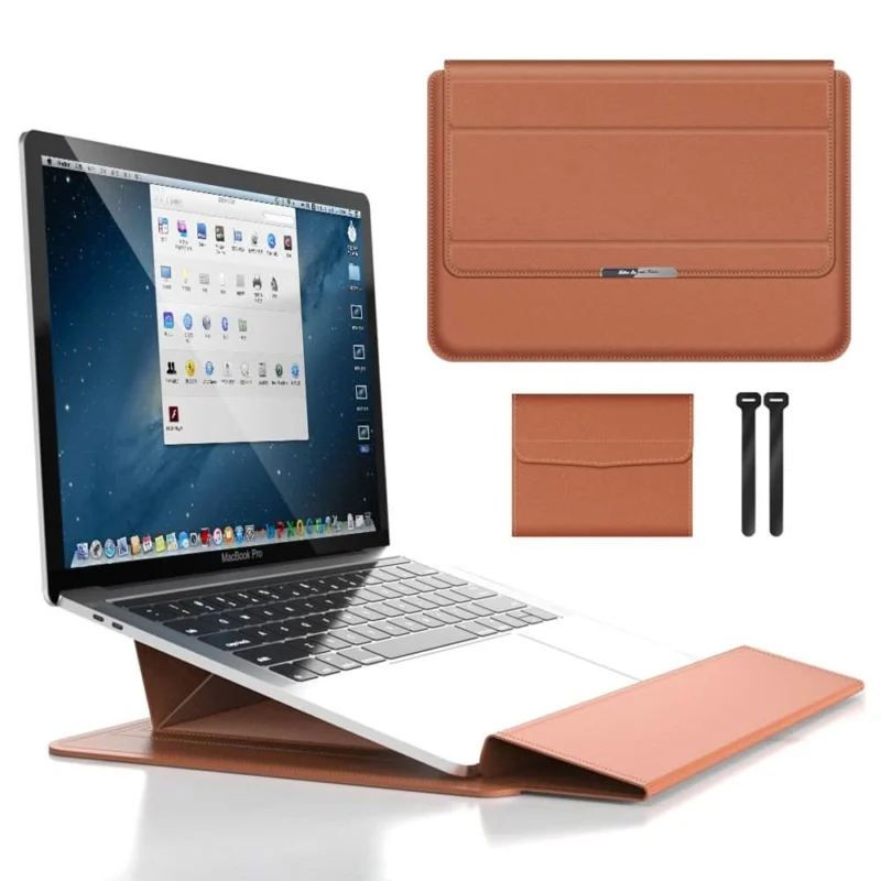 Waterproof Laptop Sleeve Slim Shockproof Design with Stand - Product showcase