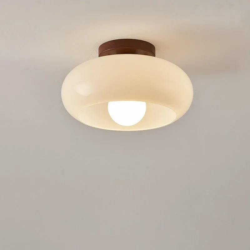 Modern Ceiling Light Cream Glass Bauhaus Design - Product showcase