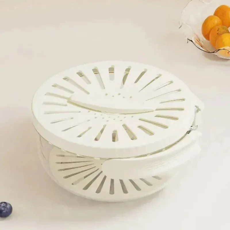 Food Storage Container Set Ventilated Produce Keeper with Strainer - Product showcase