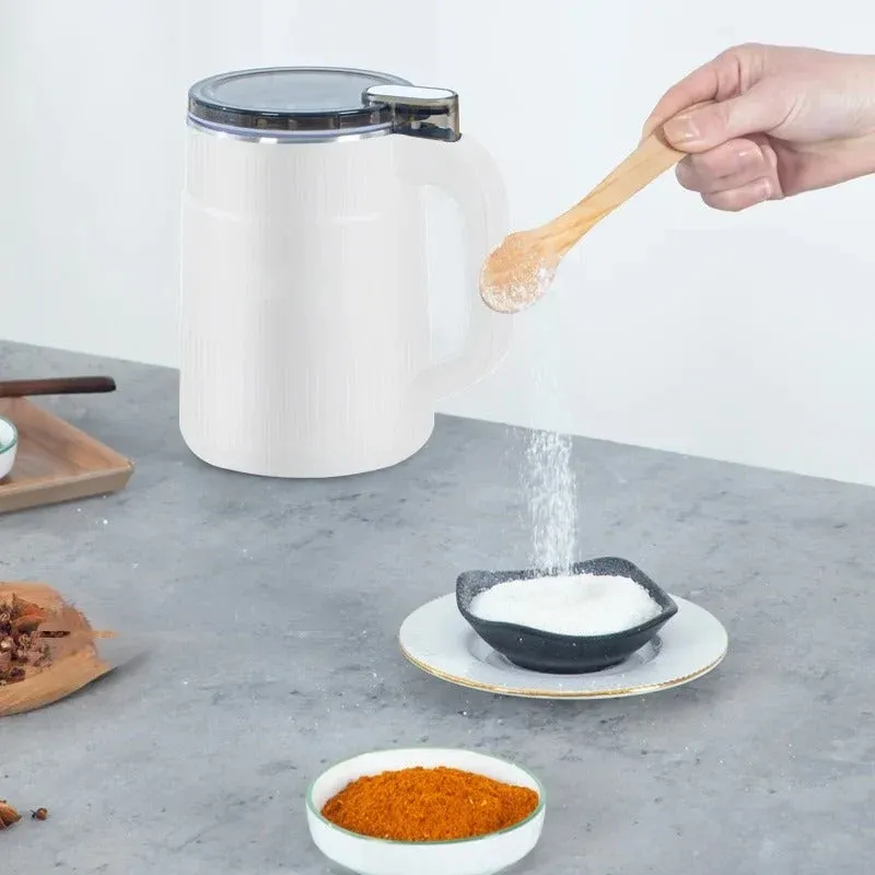 Electric Grain Mill Compact Fresh Flour Grinder with Ribbed Design - Detailed view