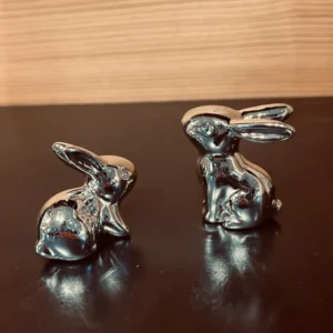 Hase mini sitzend oder stehend silbern
