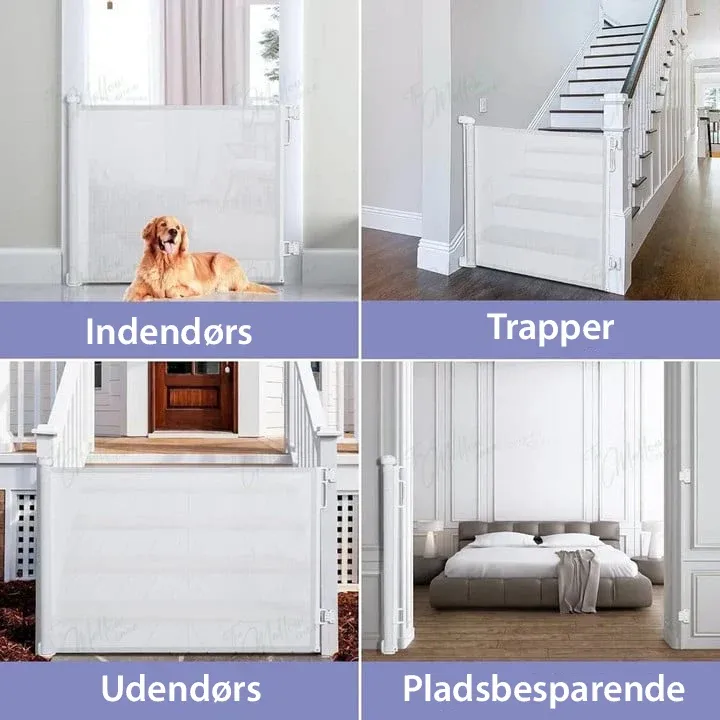Retractable Baby Gate Wall-Mounted Mesh Safety Barrier - Product detail 4
