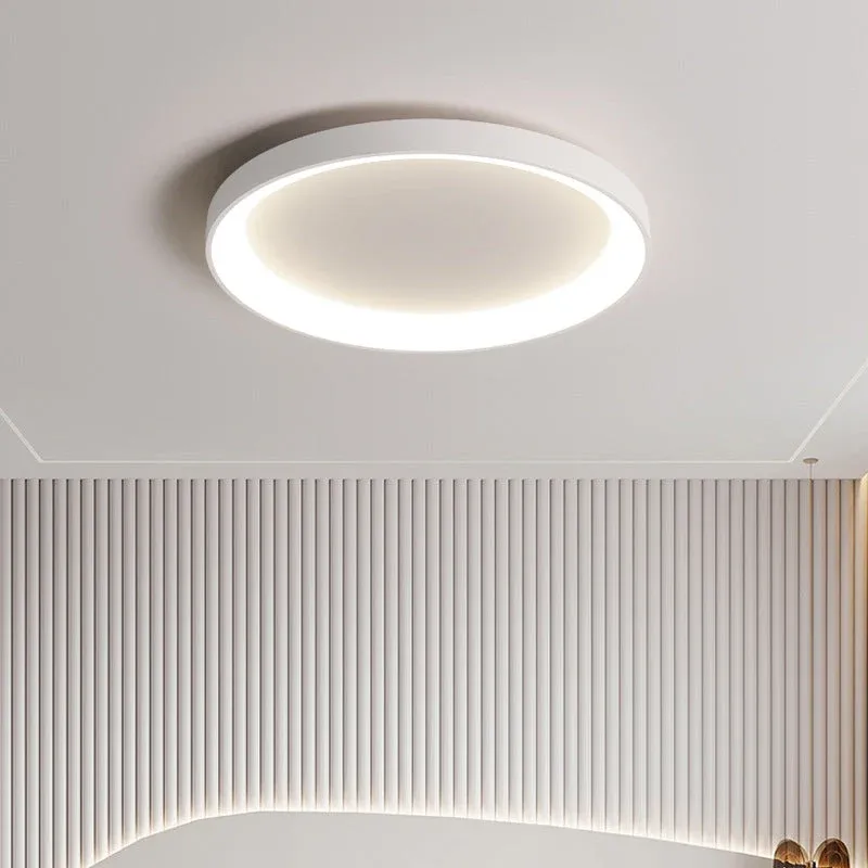 Modern LED Ceiling Light Black Round Panel With Halo Effect - Product detail 4