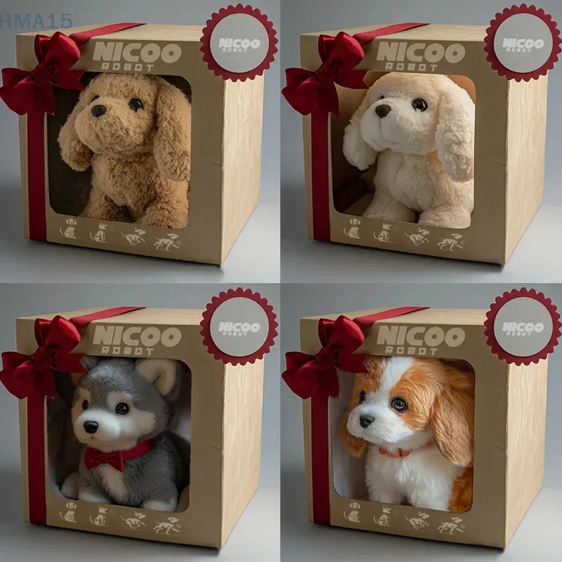 Interactive Plush Robot Dog Lifelike AI Pet Companion - Product showcase