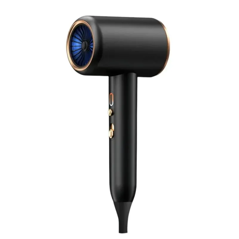 Professional Hair Dryer 2400W Ionic Technology Black Gold - Product showcase