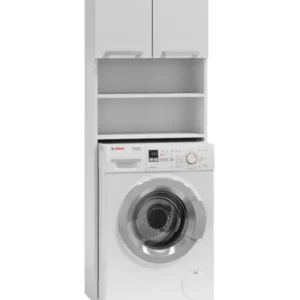 Waschmaschinenschrank weiß, Hängeschrank Badschrank, Hochschrank, Badregal, Waschmaschine Trockner WC