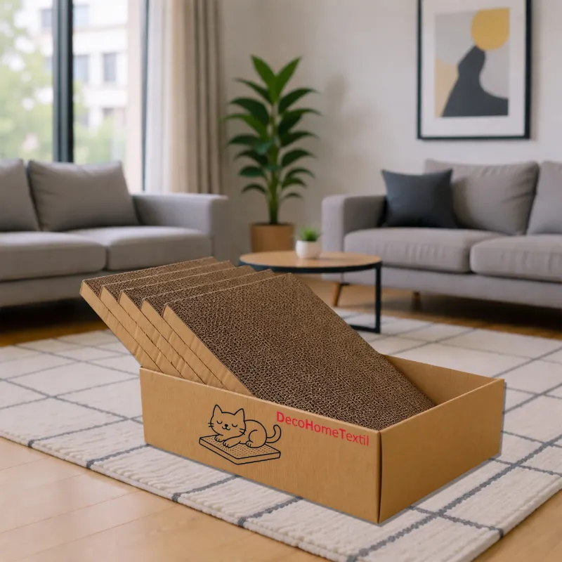 Kratzbrett für Katzen Krallen Kiste 44 x 29,5 x 13 cm Kratzpappe Kratzmatte Krallenpflege