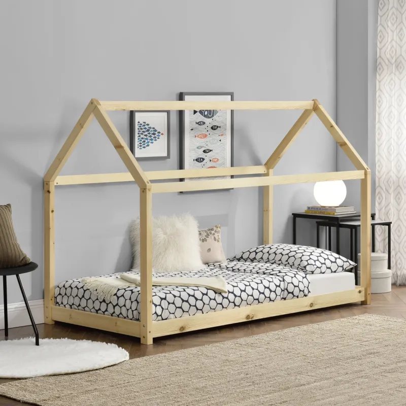 Kinderbett Netstal 90x200 cm Kiefernholz in versch. Farben [en.casa] – Bild 2