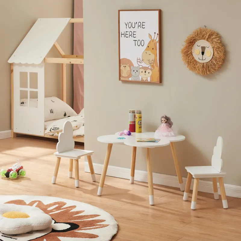 Kindersitzgruppe Epim mit Wolkendesign [en.casa]