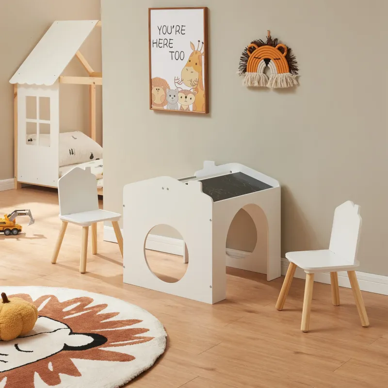 Zeichentisch für Kinder Romso Kindertischset mit 2 Stühlen [en.casa]