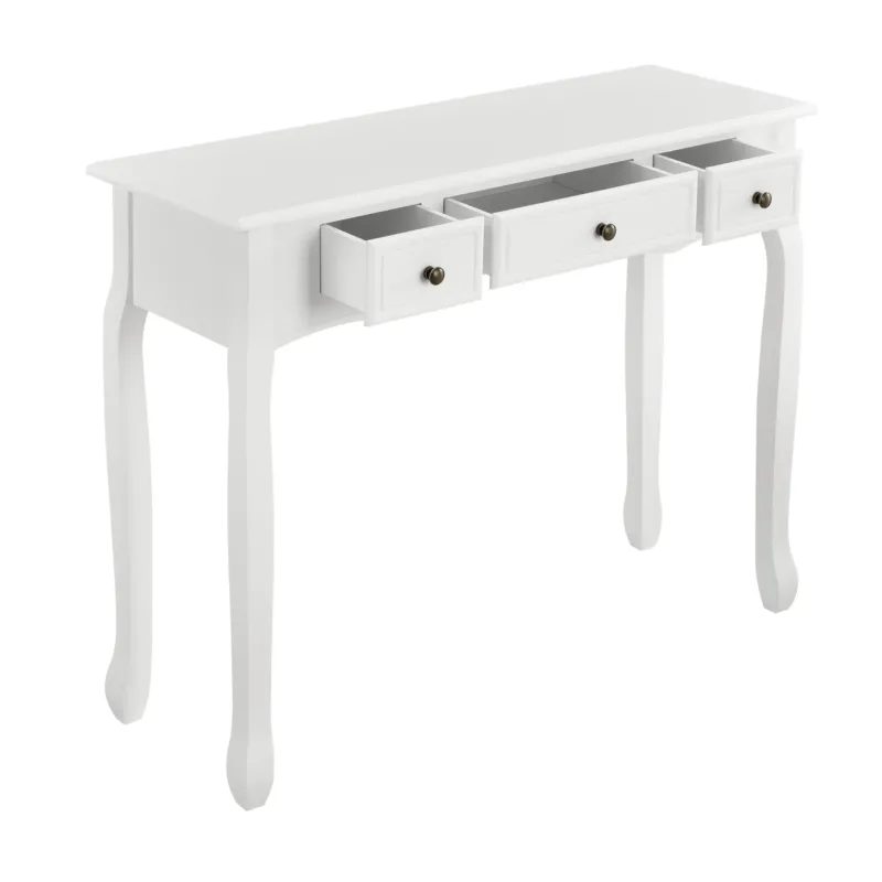 Konsolentisch Hirschhorn 100x35x78cm mit 3 Schubladen in versch. Farben [en.casa] - premiumXL