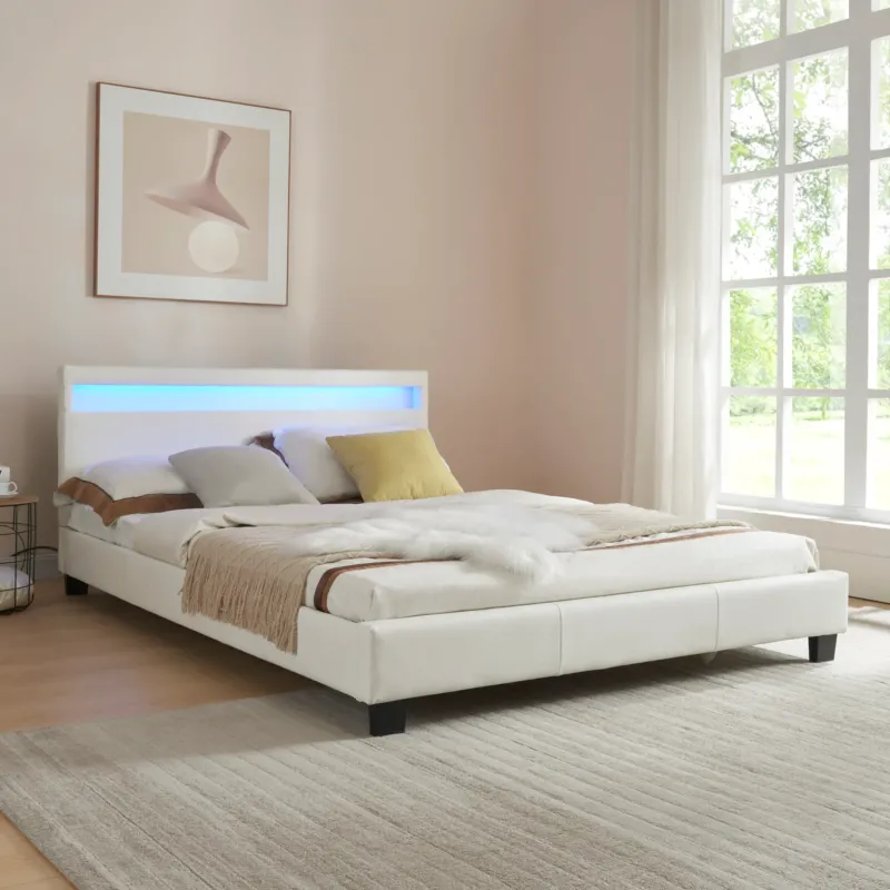 LED Polsterbett Paris in versch. Farben und Größen [Corium] - premiumXL