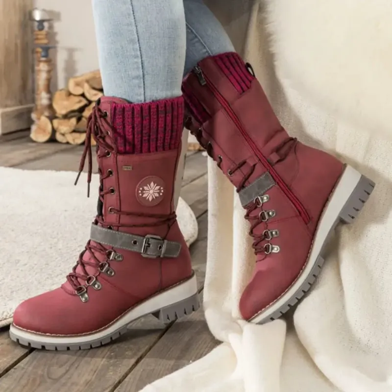 Winter Combat Boots Knitted Cuff With Anti-Slip Sole - Product detail 4