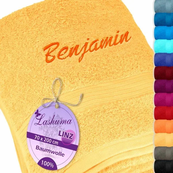 Linz Handtücher mit Namen bestickt, personalisiertes Handtuch für Sie