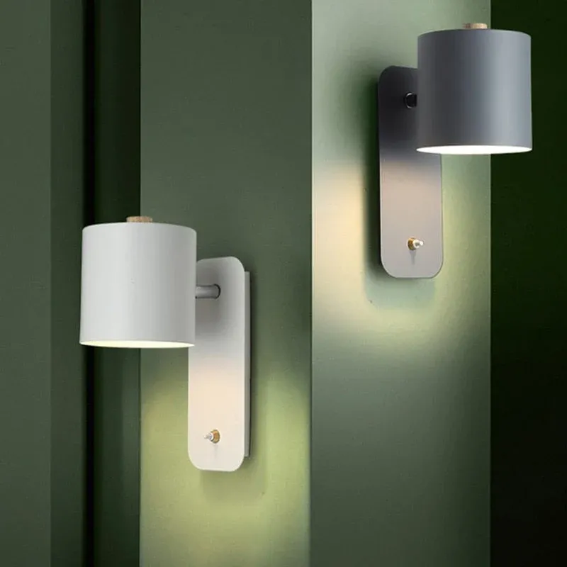 Modern LED Wall Light White Metal Adjustable Sconce - Detailed view