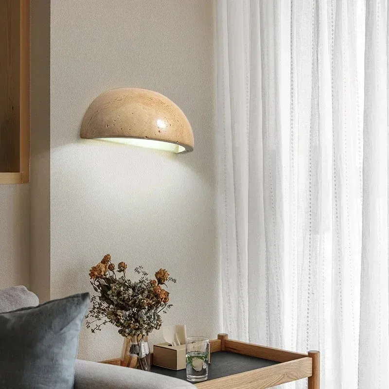 Stone Wall Light Natural Texture LED Sconce - Detailed view