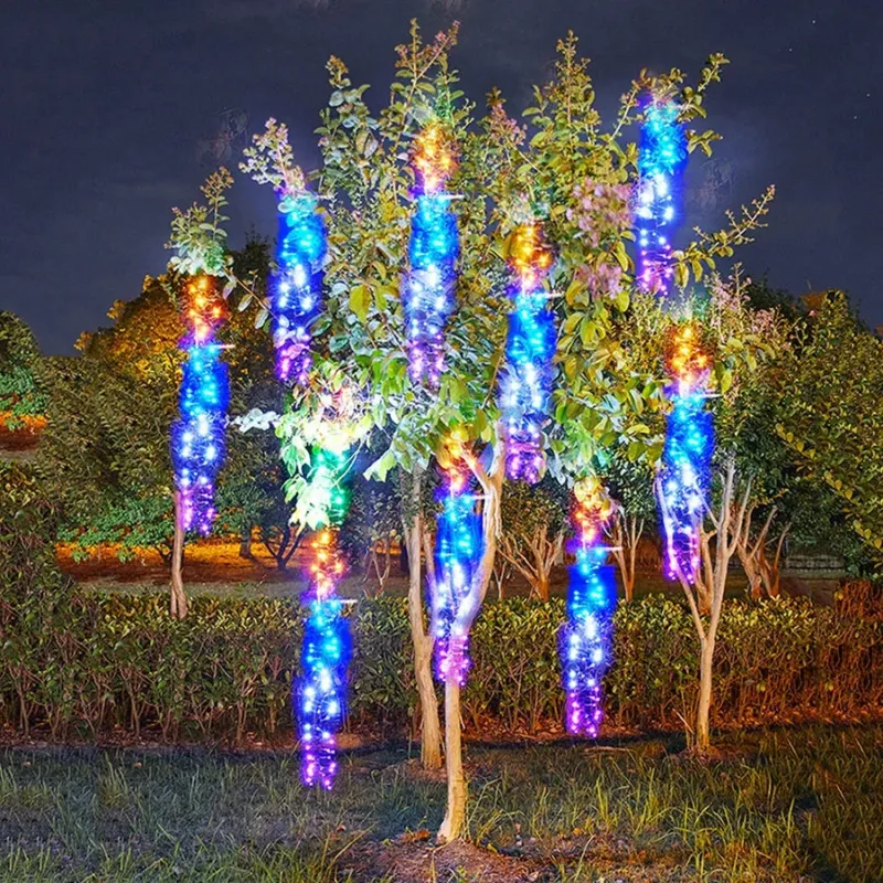 LED Meteor Shower Lights Cascading Blue Outdoor String Lights - Product example