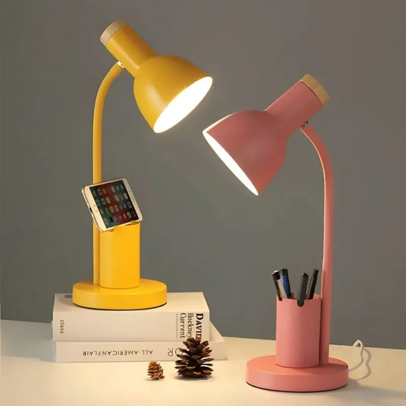 Modern LED Desk Lamp Integrated Pen Holder and Adjustable Head - Product example