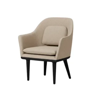 Lunar Lounge-Sessel, small, schwarz Eiche, Main Line Flax 20 HR von Stellar Works