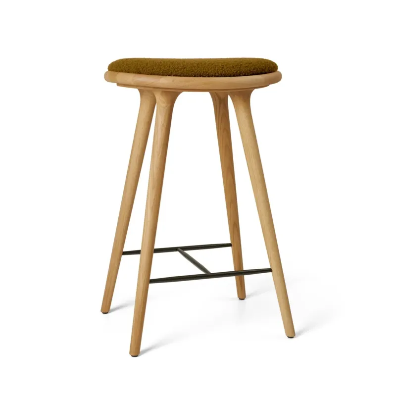 High Stool, geölt Eiche, Kvadrat Baru 0450, 69 cm niedrig Barhocker von Mater
