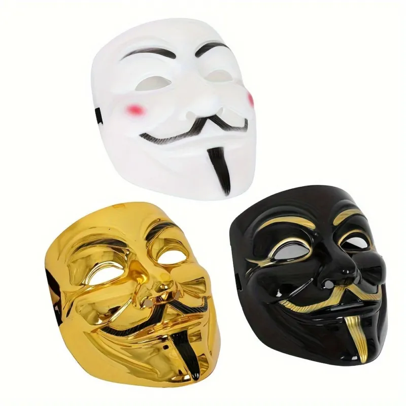Anonymous Halloween Mask Premium Metallic Finish Collection - Product showcase
