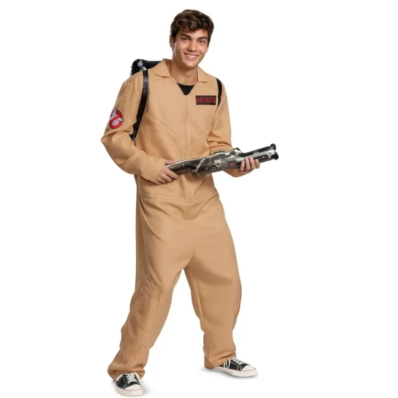 Halloween Costume Jumpsuit Utility Style Beige Coveralls - Product detail 4