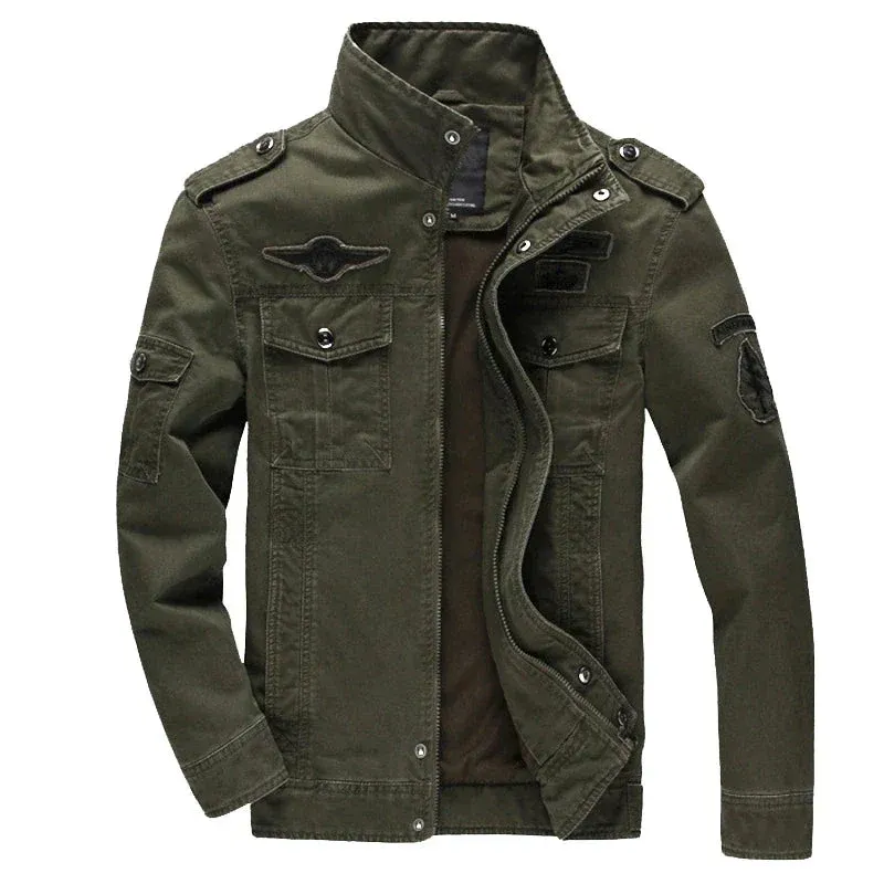 Military Field Jacket Cotton Canvas Utility Design - Product showcase
