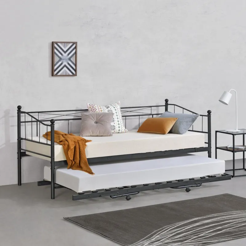 Metallbett Skutskär 90x200cm en.casa – Bild 4