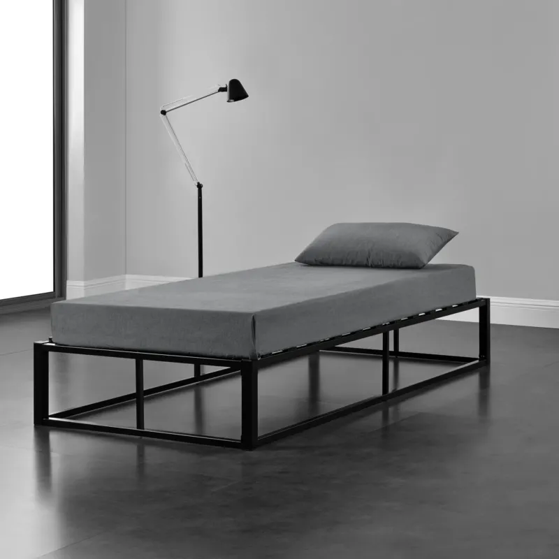 Metallbett Kreta Schwarz in versch. Größen [en.casa] - premiumXL