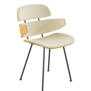 Midas Armstuhl, creme Leder von Naver Collection