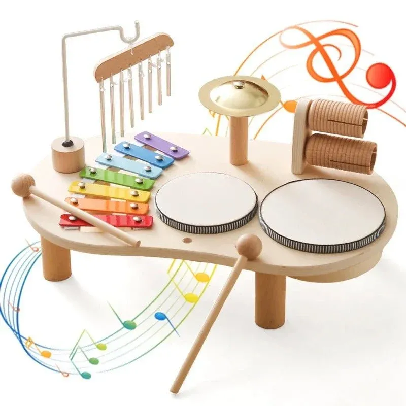 Wooden Musical Learning Set Multi-Instrument Discovery Station - Detailed view