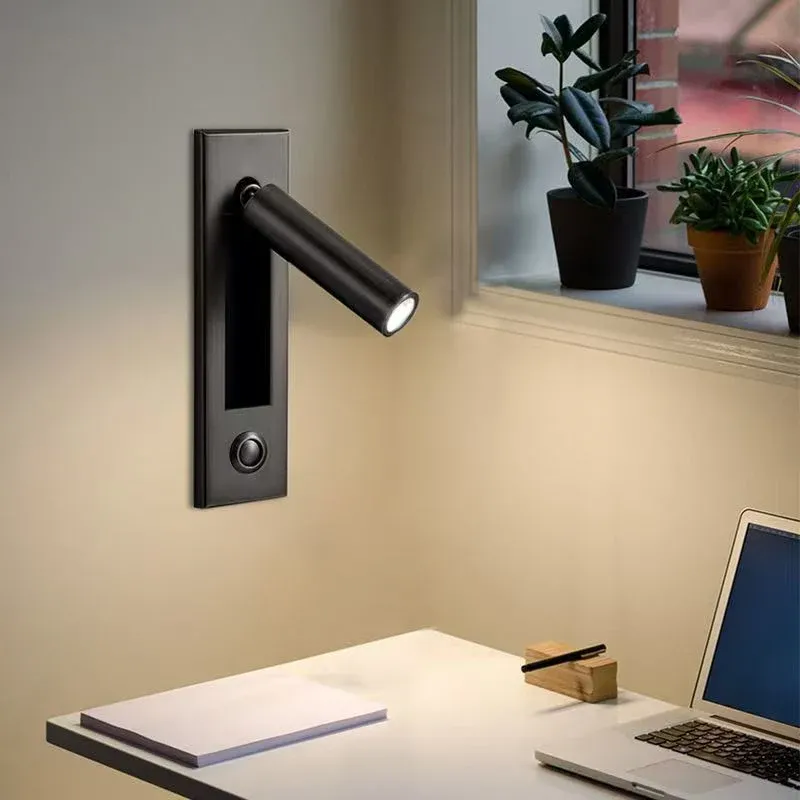 Modern LED Wall Light Rotatable Aluminum Reading Lamp - Product showcase