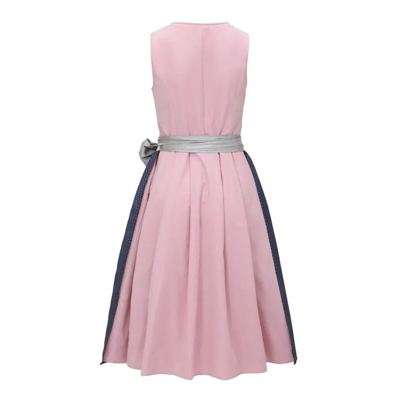 Traditional Dirndl Dress Pink Vintage Style With Lace Detail - Product example