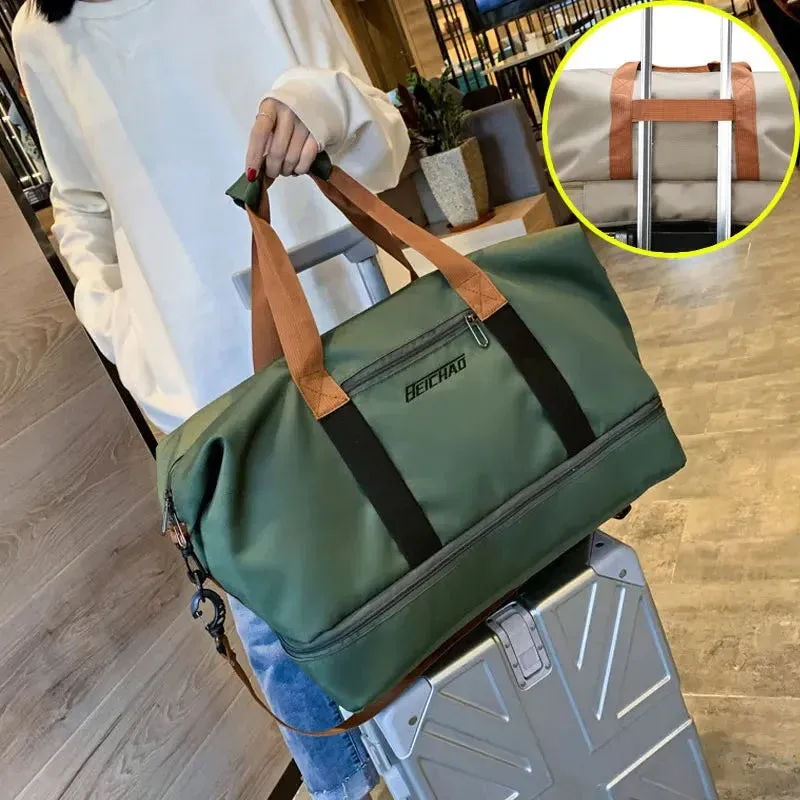 Versatile Travel Duffel Bag Dual Compartment Design With Shoe Storage - Product example