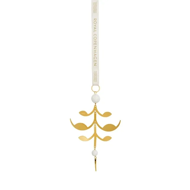 Vergoldetes Weihnachtsornament, Palmette von Royal Copenhagen
