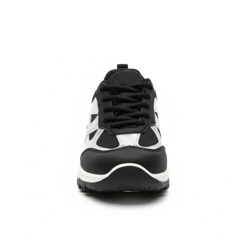 Womens Walking Sneakers Lightweight Black Silver Athletic Shoes - Product detail 4