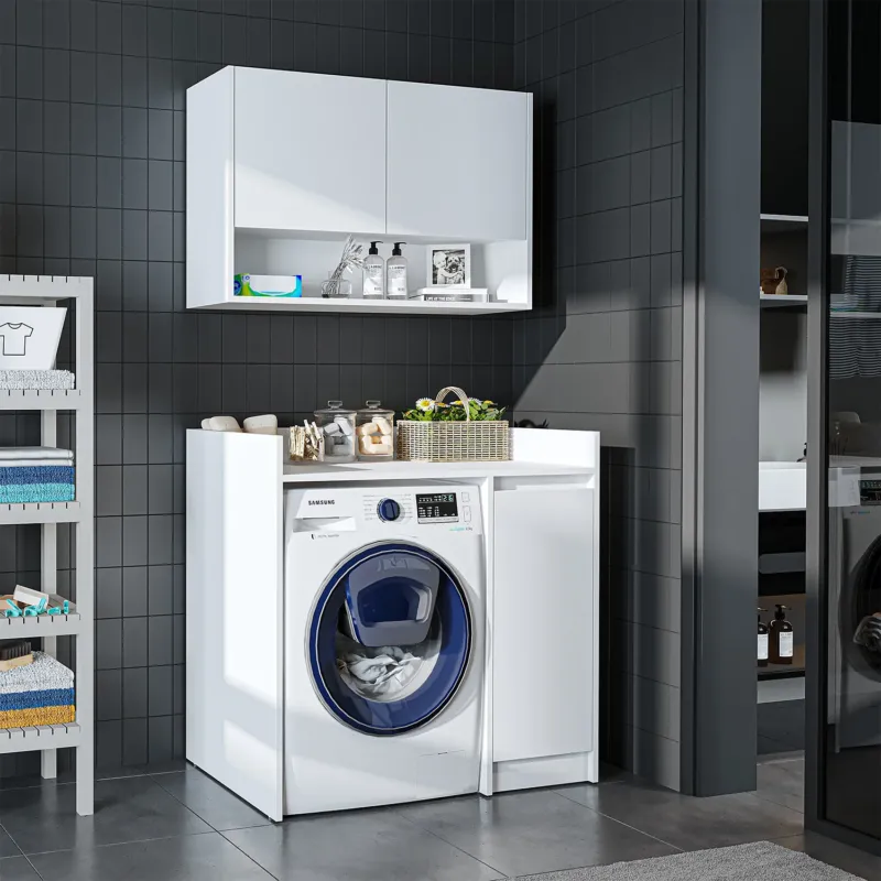 Roomart Waschmaschinenschrank DERIN-II, 100 cm, mit Oberschrank, in 4 Farben