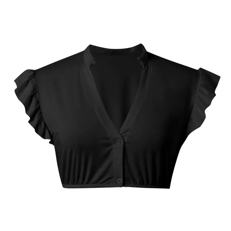 Traditional Dirndl Blouse Ruffle Sleeve Design - Detailed view