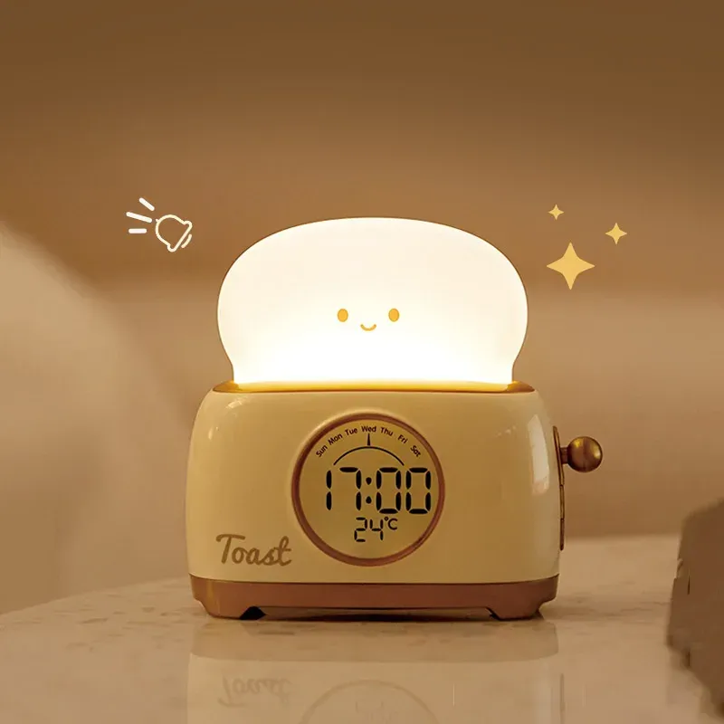 Kids Digital Alarm Clock Smart Night Light With Temperature Display - Product showcase