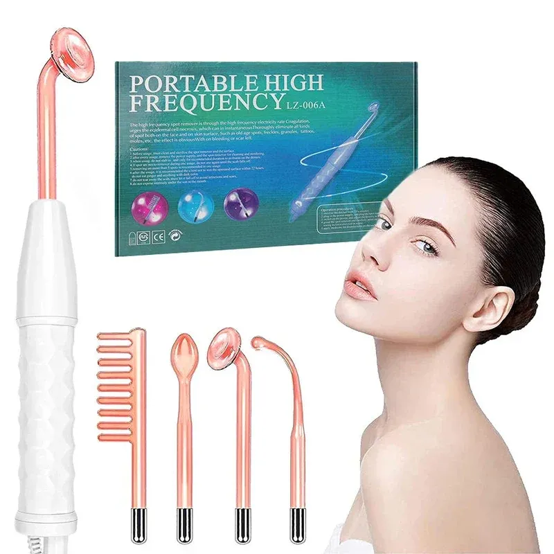 High Frequency Facial Wand Professional Skincare Device With 4 Electrodes - Product showcase