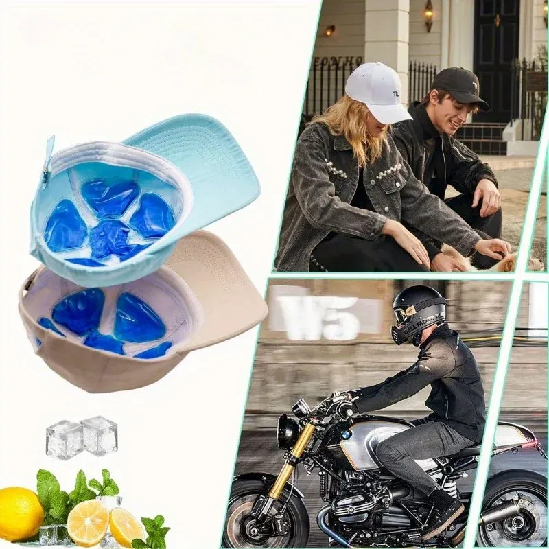 Cooling Gel Hat Insert Reusable Temperature Relief Pad - Product showcase