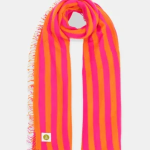 Kaschmir-Schal NEON PINK/ORANGE DAISY