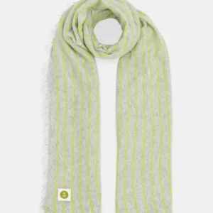 Kaschmir-Schal Melange Grey/Neon Yellow