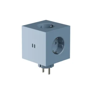 Square 2 Steckdose mit USB, blau von Avolt