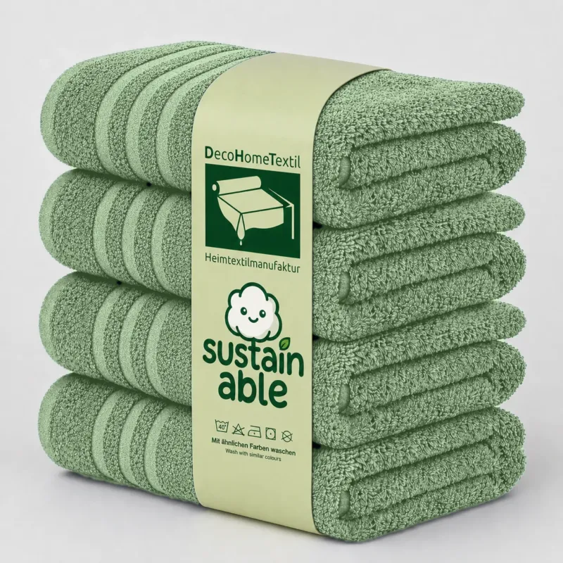 DecoHomeTextil Eco Hand- Badetuch Frottier Set, sustainable, kuschelweich, saugstark